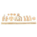 Wooden Christmas Day Calendar Nativity Statue Nativity Calendar Gift Decoration For Decorating Offices Study Rooms Living Rooms