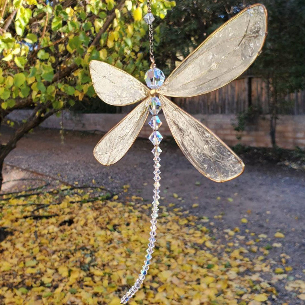 Dragonfly Crystal Suncatcher Hanging Crystal Suncatcher For Garden Wedding Car Wall Home Decor Kawaii Accessories Macrame
