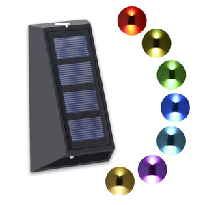 Solar Garden Courtyard Household Waterproof Up And Down Glow Outdoor Decoration Wall Lights