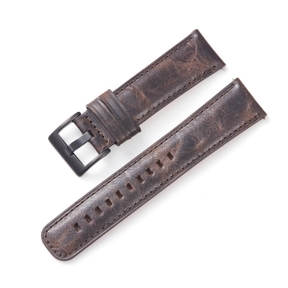 Vintage Oil Wax Top Layer Cowhide Smart Leather Strap