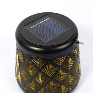 Wrought Iron Hollow Solar Lantern