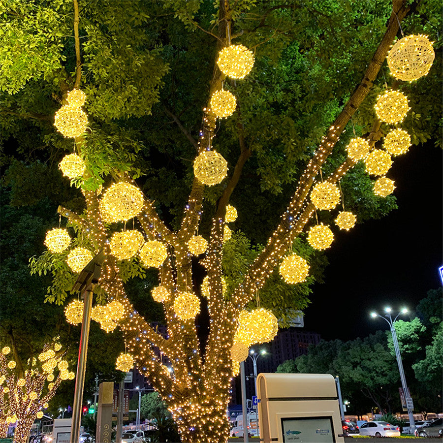 Led Sepak Takraw Lamp Hanging Tree Lamp Ball Lamp Landscape Lighting Project Street Tree Decorative Lantern String