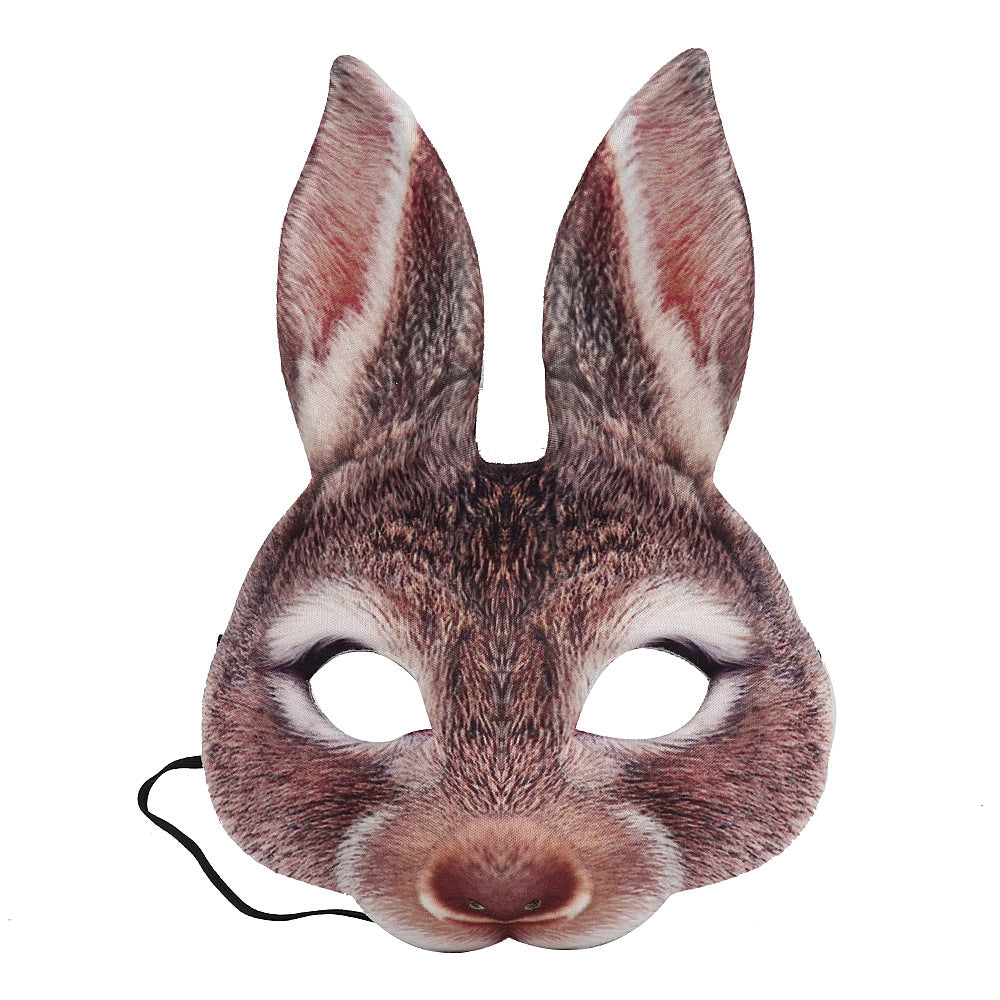 Carnival Party Masquerade EVA Half Face Rabbit Animal Mask