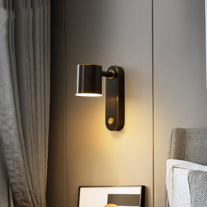 Full Copper Bedroom Bedside Wall Lamp Nordic