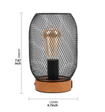 Industrial Lamp Metal Cage LED Lantern Lamp Rechargeable Outdoor Table Lamp Metal Cage Outdoor Lantern Cordless Lamp Indoor Outdoor Patio Bedroom Living Room Bulb Included Metal