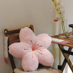 Ins Cherry Petals Pillow Girl Bedroom Living Room Decor Bay Window Floor Seat Cushion Plush Tatami Cherry Blossom Cushion