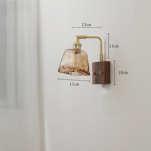 Modern Minimalist Living Room Bedroom Full Copper Wall Lamp