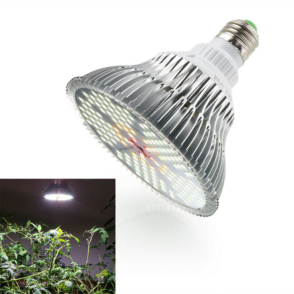 120W LED Grow Light Lamp E27 Grow Lamp Full Spectrum White Hydroponic Plants Veg