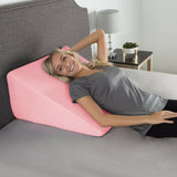 11 Inch High Wedge Incline Memory Foam Pillow for RLS Acid Reflux Reading Bed