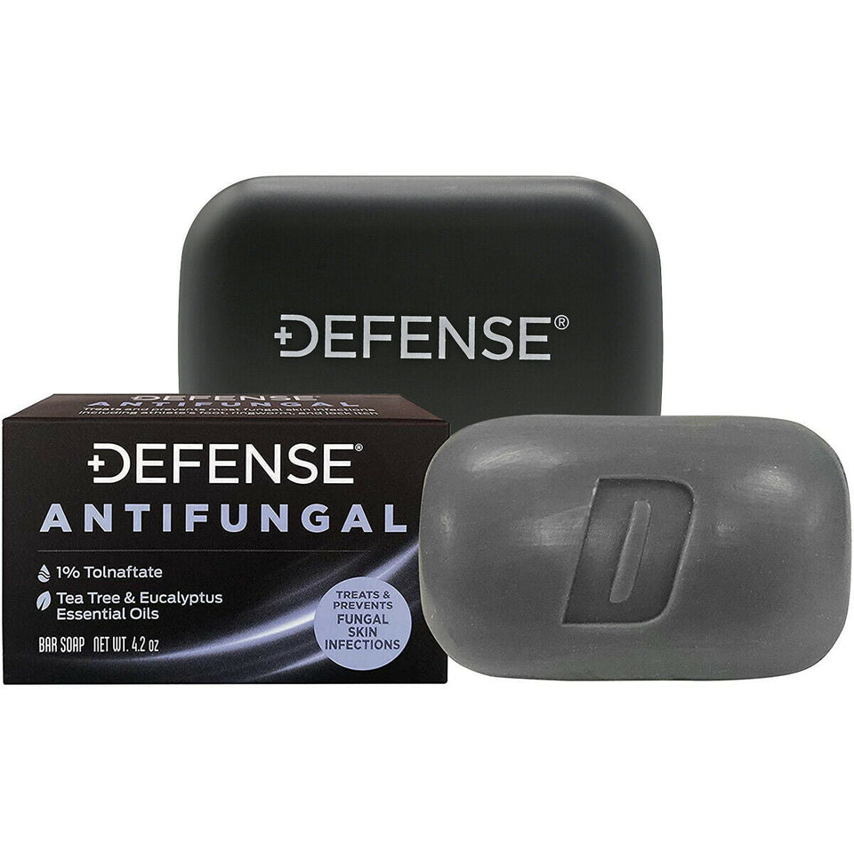 Defense Soap 4 oz. Antifungal Medicated Body Bar Soap with Soap Dish 16463992264
