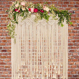 Macrame Wall Hanging Boho Wedding Backdrop Handmade Door Window Curtain Decor