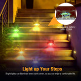 4 pack New Solar Deck Lights Outdoor Waterproof LED Steps Lamps for Stairs Fence