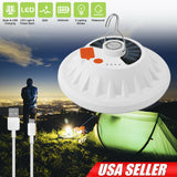 Bright USB Control Solar LED Camping Lamp Rechargeable Light Bulb Tent Light USA