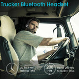 Wireless Headset Truck Driver Noise Cancelling Over-Head Bluetooth Headphones US
