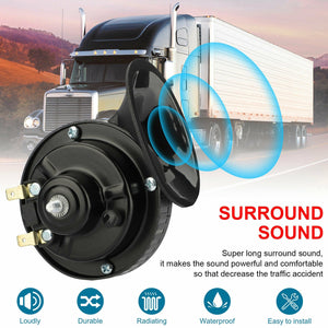 12V 300DB Super Loud Train Horn Waterproof for Motorcycles Cars Truck SUV Boat