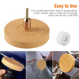 Decal Remover Rubber Eraser Wheel Adhesive Remover w/Thread Drill Adapter Arbor