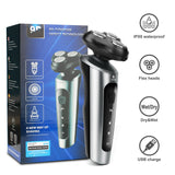 Men's Electric Shaver Rechargeable Bald Head Rotary Beard Shaving Trimmer USB