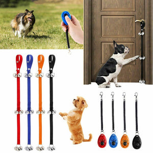 Pet Dog Door Bells Potty Training Puppy Doorbell Trainer Clicker Cat Dog Whistle