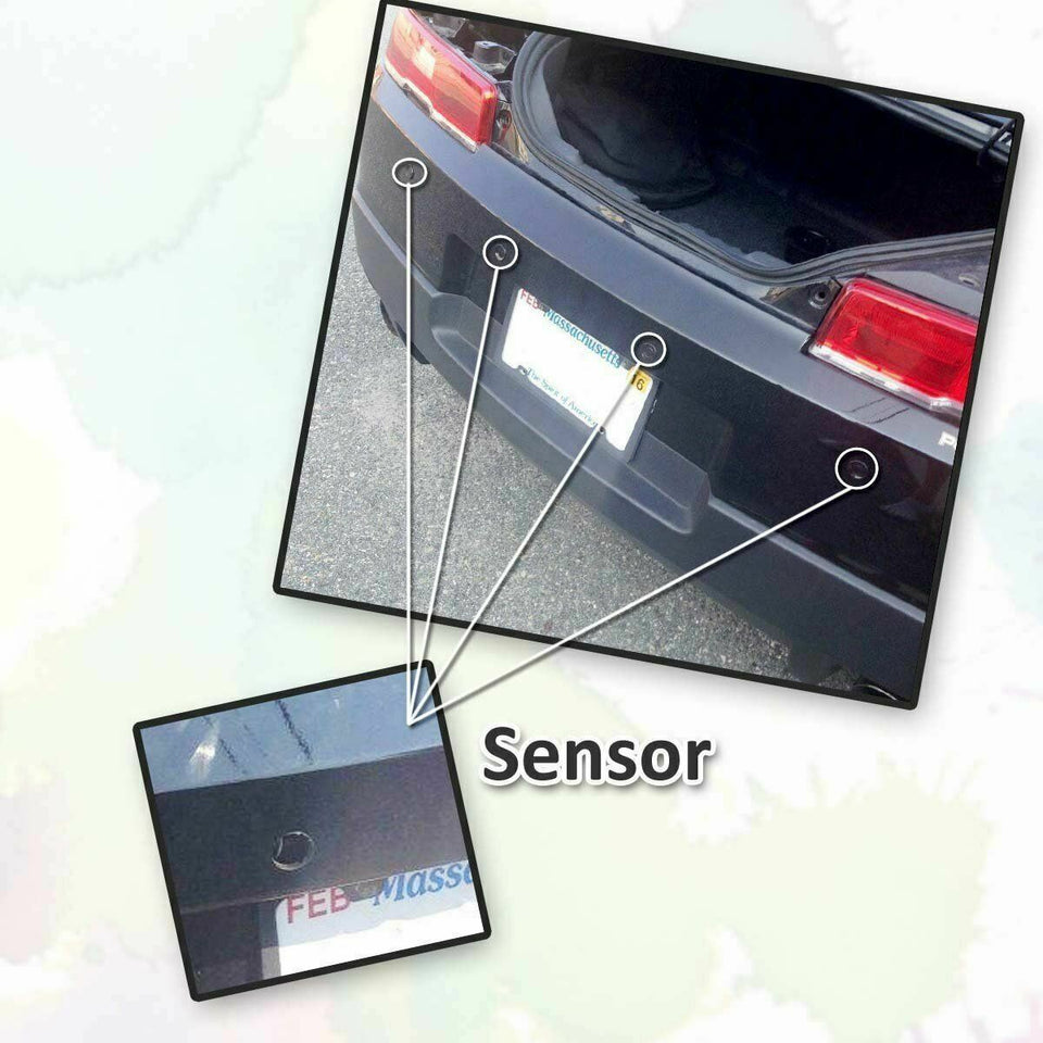 Zone Tech Car Rear Safety Black Parking Radar Backup Reverse Sensors System LED 723508901036