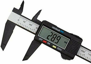 LCD Digital Caliper Electronic Gauge Carbon Fiber Vernier Micrometer Ruler 6inch