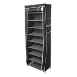 New 10 Tier Shoe Rack Shelf Standing Clost Cabinet Storage with Cover Black
