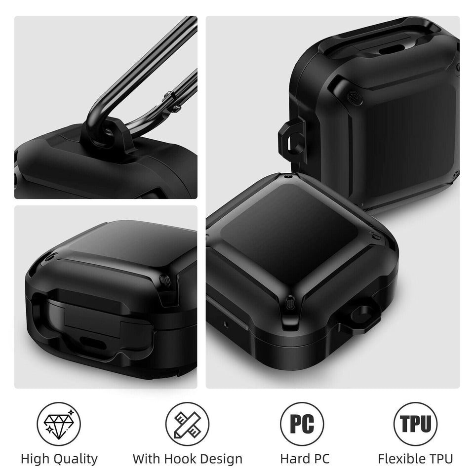 For Samsung Galaxy Buds Pro/Live/2 TPU Charging Case Protective Cover+ Carabiner