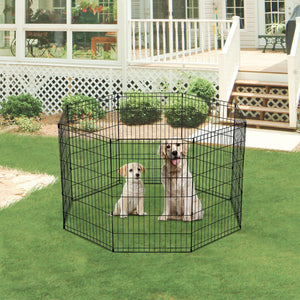 24 30 36 42 48 Tall Dog Playpen Crate Fence Pet Play Pen Exercise Cage -8 Panel