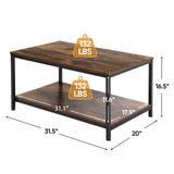 Coffee Table with Storage Sofa Table for Living Dining Room Wood Look Accent