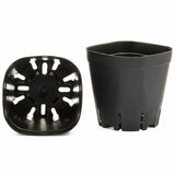 150 Pack Plastic Square Plant Pots for Seedlings, 2.6 Inches, Black 194425204379