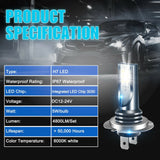 4x H7 LED Headlight Bulb Kit High Low Beam 110W 30000LM Super Bright 6000K White
