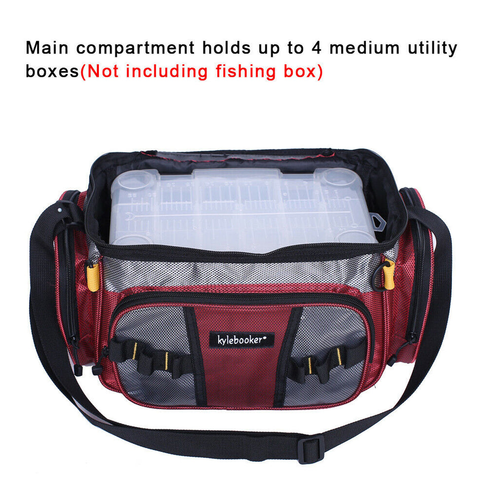 Waterproof Fishing Tackle Bag Waist Shoulder Pack Box Reel Lure Gear Storage Bag