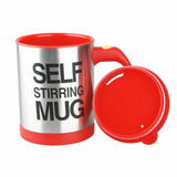 Red Self Stirring Mug Coffee Cup Tea Auto Mixer Drink Insulate Stainless 400ml