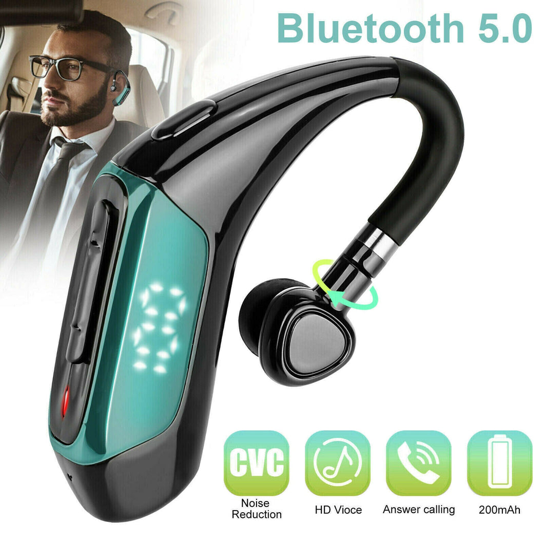 Bluetooth 5.0 Earpiece Wireless Driving Trucker Headset Stereo In Ear Earbuds