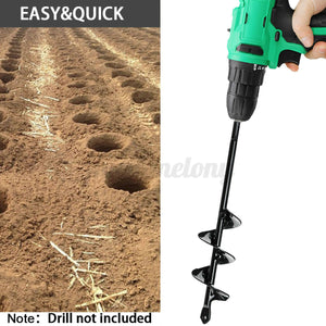 18'' Planting Auger Spiral Hole Drill Bit For Garden Yard Earth Bulb Planter