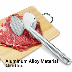 9.3''Double Side Beaf Steak Mallet Meat Tenderizer Hammer Kitchen Tool Aluminium