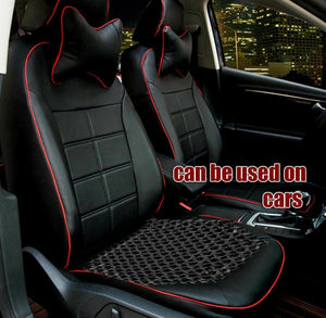 Zone Tech 2x Wooden Beaded Car Seat Chair Motorcycle Cover Cushion Pad Massage