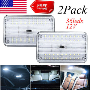 2xNew 12V 36 LED Car Vehicle Interior Dome Roof Ceiling Reading Trunk Light Lamp