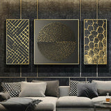 3Pcs Abstract Art Paintings Geometric Canvas Living Room Home Wall Modern Decor