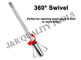 Swivel Magnetic Spark Plug removal Socket 6 point 5/8" x 11" 360 Degree Steel