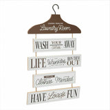 Farmhouse Hanging Wall Decor, Lessons from The Laundry Room Sign (12 x 20 in)