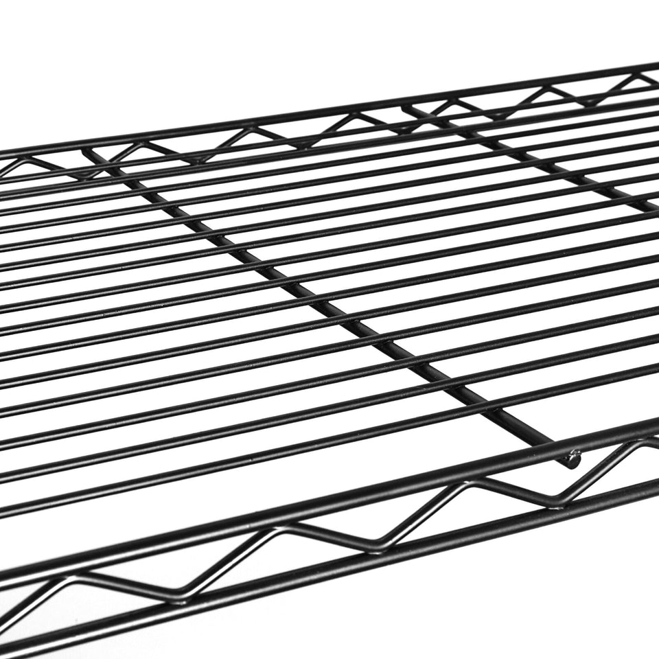 4-Tier Metal Wire Shelf Rack Storage Shelving Unit Organizer for Kitchen Black