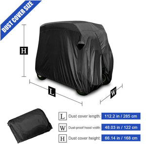 Waterproof 4 Passenger Golf Cart Cover Dust UV Protect for EZ Go Club Car Yamaha 636431868850