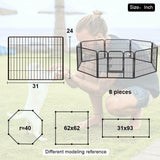 BestPet 24"*32" Heavy Duty 8 Panel Folding Metal Pet Playpen Dog Fence w/ Door 848837036447