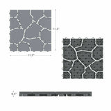 Outdoor Patio Deck Snap Tiles 11.5 x 11.5 Set of 6 Water Drainage Faux Stone 192664981068