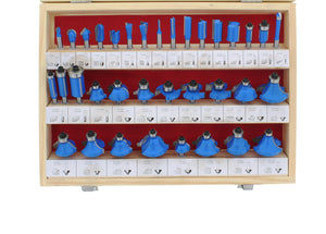 ABN Tungsten Carbide Router Bit 35-Piece Set – 1/4" Inch Shank Drill Bits Kit
