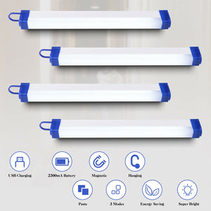 2Pcs LED Cabinet Light Night Light Camping Lamp Emergency Light USB Rechargeable