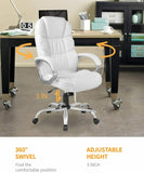 Office Computer High Back Adjustable Ergonomic Desk Chair Executive PU,White 195030034320