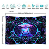 Mushroom Wall Hanging Tapestry Hippie Colorful Psychedelic Trippy Home Decor US