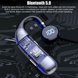 Wireless Bluetooth 5.0 Earpiece Headset Earbuds Noise Cancelling Driving Trucker
