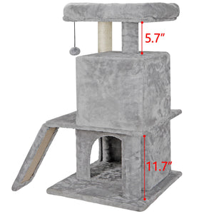 Cat tree Tower Great For Multiple Cats Scratcher Play House Condo Pet House 34" 758277378116